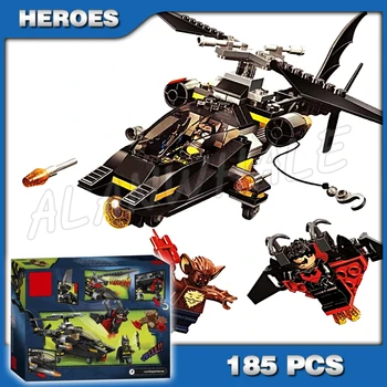 

185pcs Super Heroes Batman Man-Bat Attack Batcopter DC Avengers 10226 amazing mysterious Building Blocks Compatible with Lago