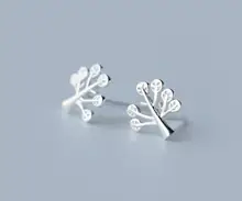 Shuangshuo Simples Planta Árvore de Folhas Brincos Moda Jóias Brincos Folha Do Parafuso Prisioneiro para As Mulheres Presentes de Casamento Brinco pendientes S069