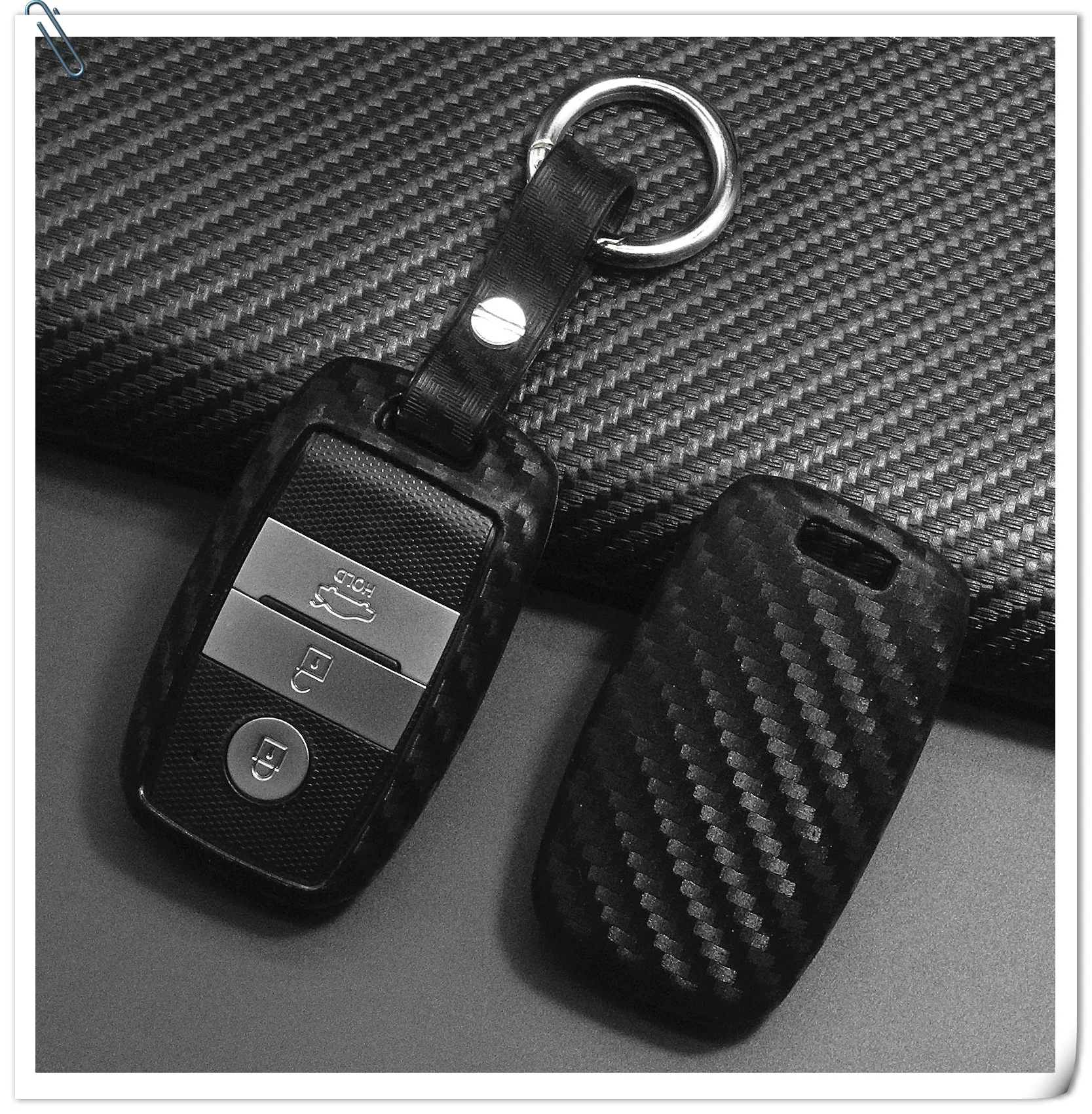 Keyforkess Car Smart Key Cover custodia in Silicone al carbonio per Kia Rio K2 Sedona Optima Ceed Sportage Soul Sorento Cerato Spectra Carens 8 Keyforkess Car Smart Key Cover custodia in Silicone al carbonio per Kia Rio K2 Sedona Optima Ceed Sportage Soul Sorento Cerato Spectra Carens - HTB1 eMKavvsK1Rjy0Fiq6zwtXXaA