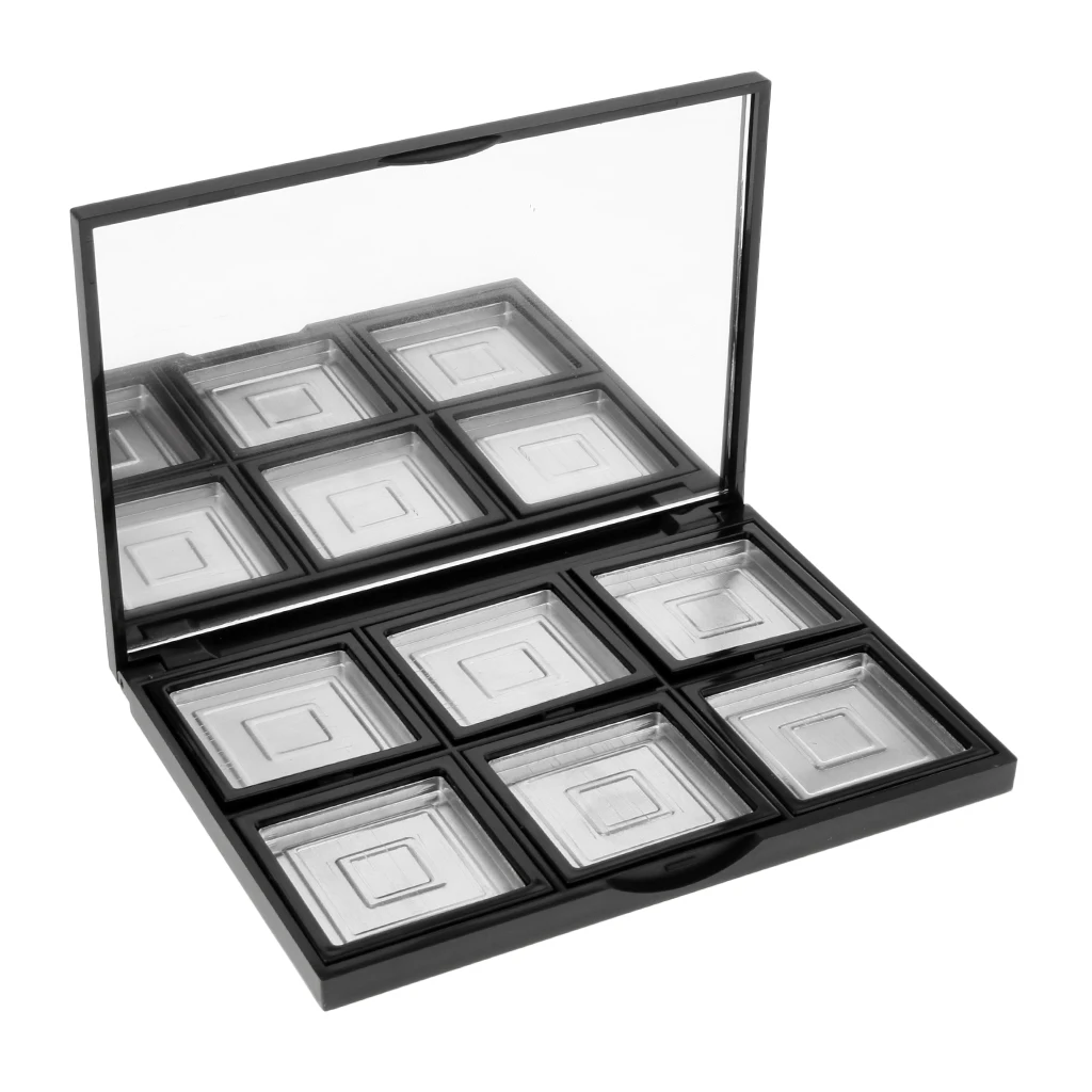 Compõe a Pálete do Recipiente com as Panelas da Lata e o Espelho para o Recipiente do pó Vazia da Sombra de 6 Paleta Grades para Recipiente do pó o 4 High Quality Beleza e saúde