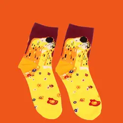 1 пара Мода Звездное ночные носки новинка Винтаж Ретро книги по искусству ботильоныунисекс носки хлопковые с забавным живопись несколько
