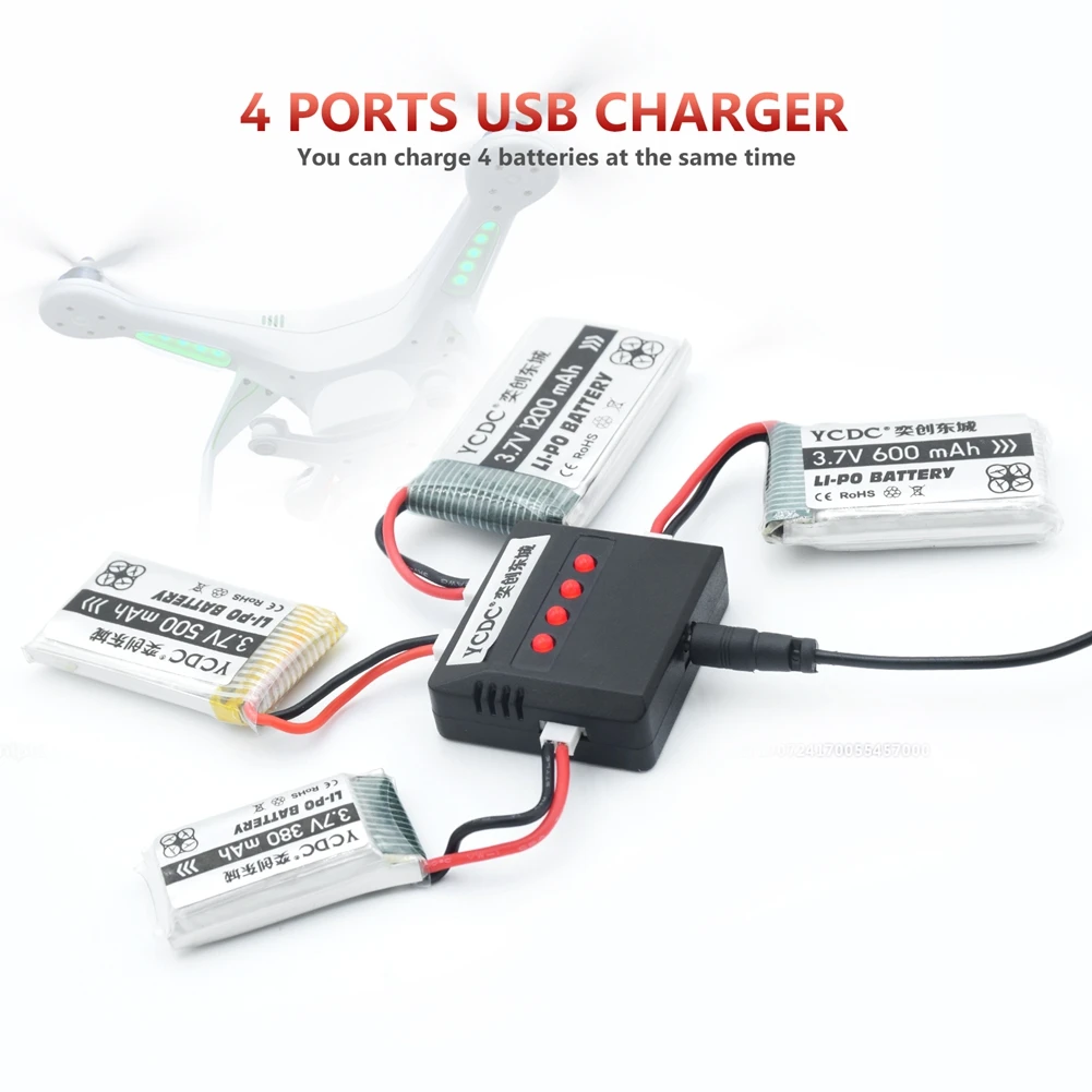4 2 В 1 зарядное устройство для Syma X5SC X5SW Eachine E50 квадрокоптера дрона Li Po