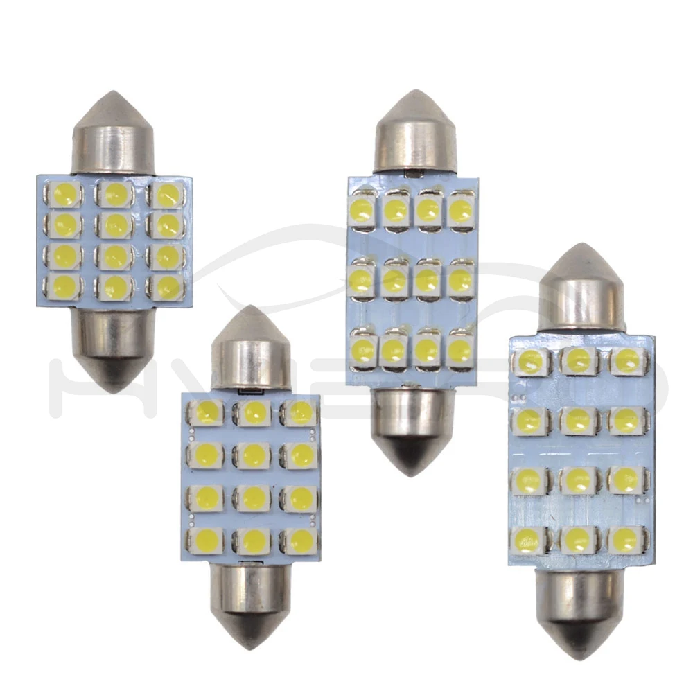 Белый 31 мм 36 мм 39 мм 41 мм DC 12 В C5W C10W 1210 3528 16SMD Festoon Dome Светодиодная панель для автомобиля лампа для чтения клиновидные лампы авто потолочный светильник