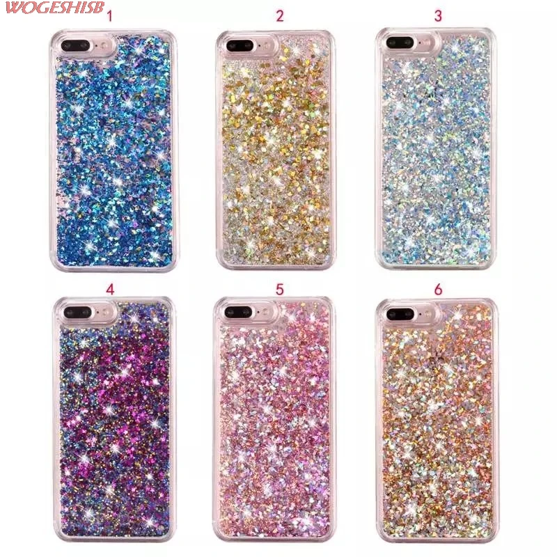 

Luxury Liquid Diamond Case Glitter Dynamic Hard Transparent Clear Cover for iPhone SE 5 5G 5s 6 6s 7 8 4.7" Plus 5.5"