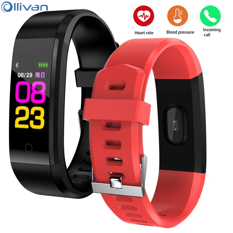 

Ollivan B05 Smart Band 0.96 Inch TFT Color Screen Blood Pressure Measurement Heart Rate Sport Watch ID115 Plus Smart Bracelet