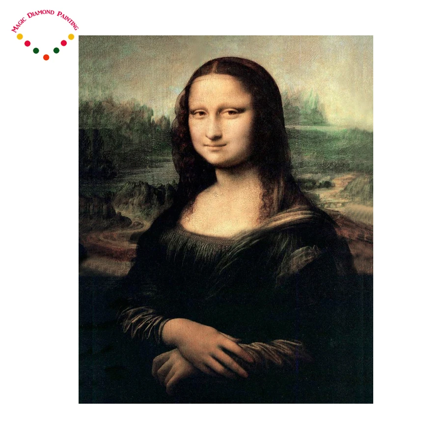Mona lisa 2. Картина стразами джоконда. mona lisa with baby.