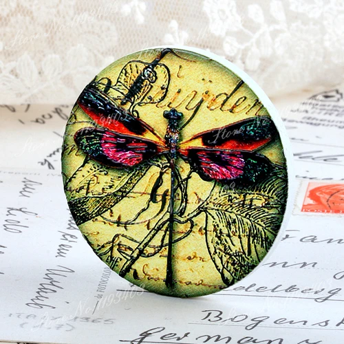 

2Pcs 45mm Dragonfly Unique 3D Embossed Big Round Handmade pattern Wood Cut Pendant make Necklaces, Bracelets,Brooch-(WI-42)