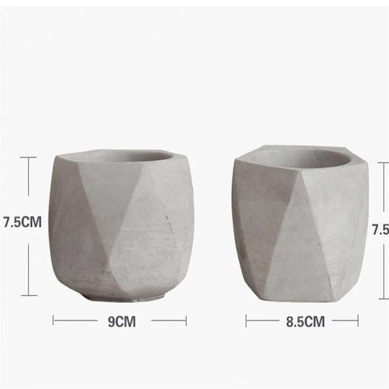 Handmade Pottery Ceramic Clay Molds For Concrete Cement flower pot making DIY Desktop Gardon Decoration Planter Silicone Mold