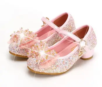 

2018 New Girls High Heels New Spring Children's Shoes Princess Shoes Purple Shoes Sandals Size 26 -37 Pink