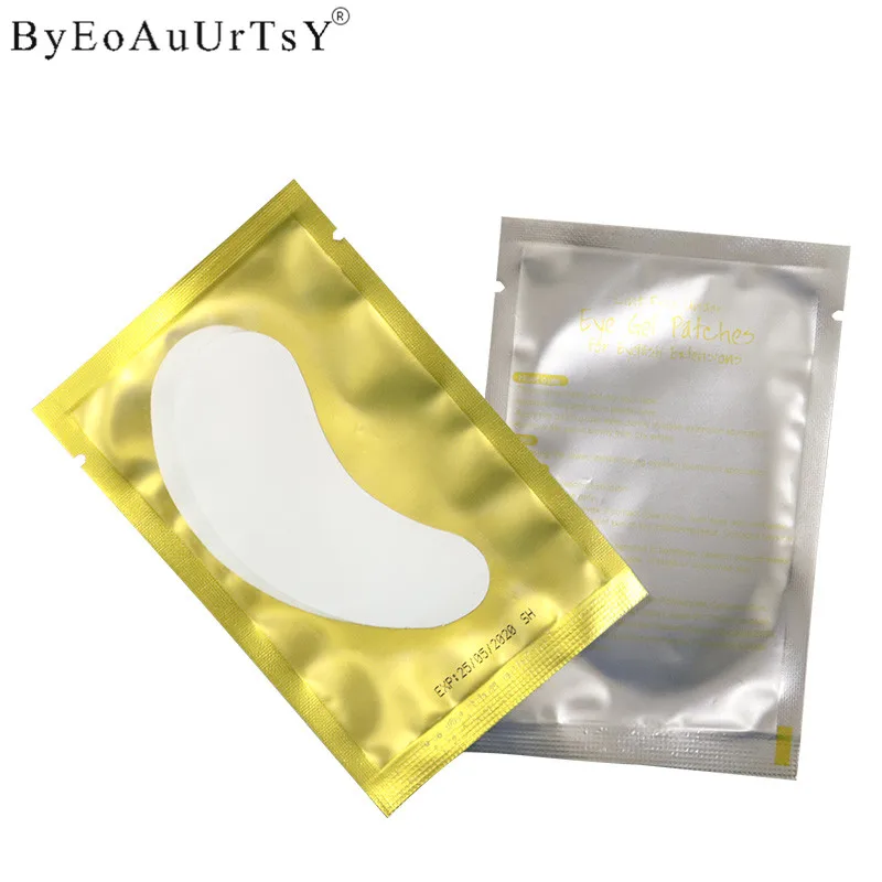 100 pairs Eyelashes Pads Patches for Individual Eye Lash Extension False Lash Make Up Tools Eye Pads Eyebrow Combs (2)