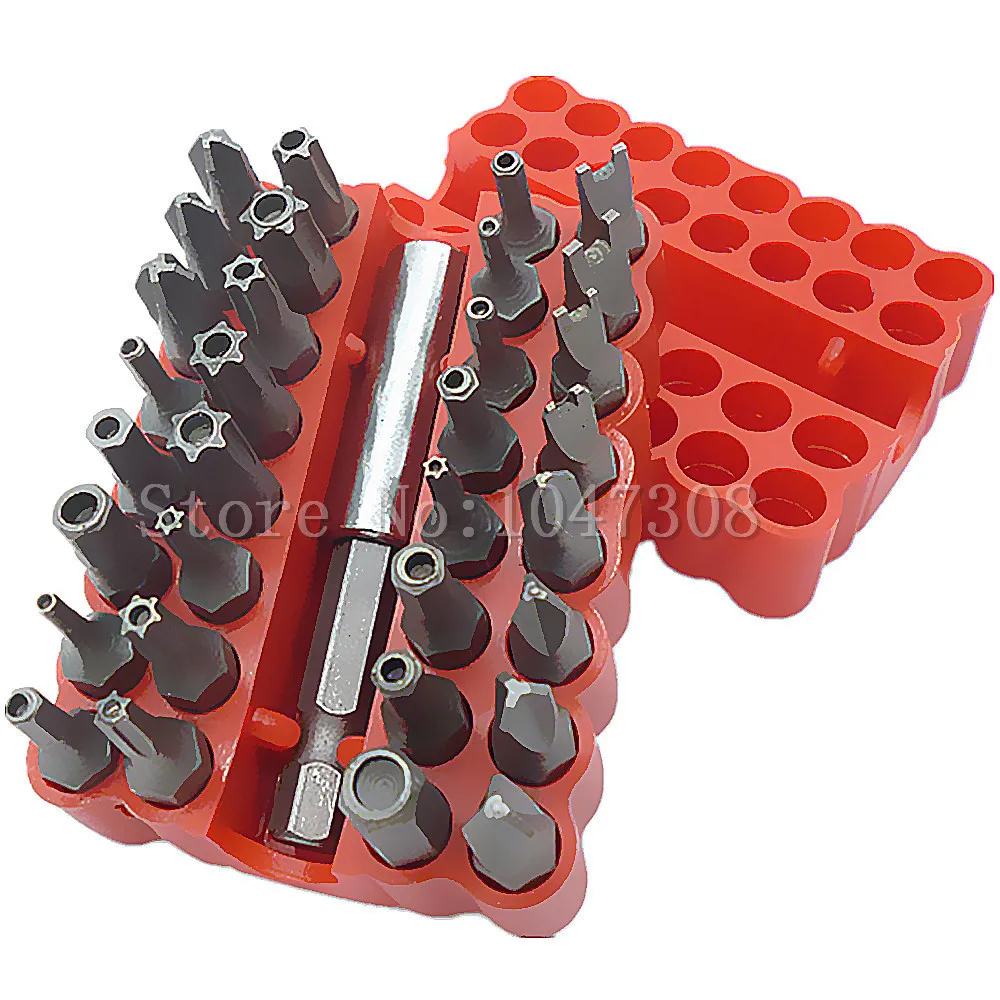 Security Tamper Proof Bit Set 33pc Torq Torx Hex Star Spanner Tri Wing Screwdrive