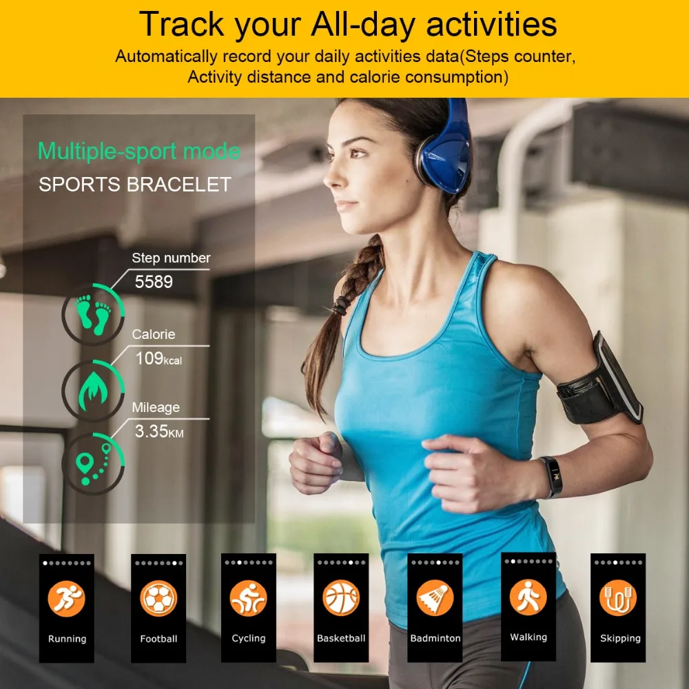 Torntisc UP9 pro Fitness Bracelet color screen IP67 Waterproof support Heart Rate Blood Pressure oxygen Monitoring Smart band Pulsometer Watches (6)