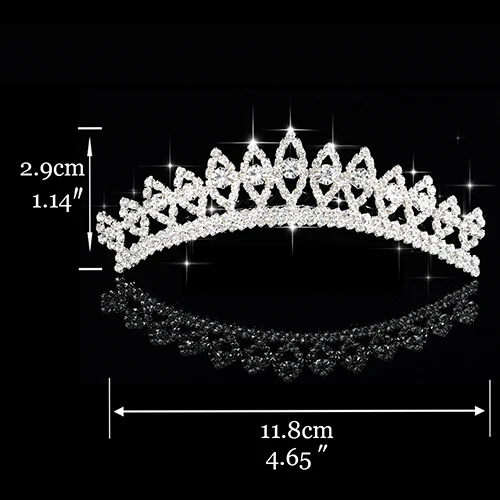 Корона принцессы для девочек, свадебная корона, диадема, серебро, кристалл, цветочный узор, свадебные аксессуары для волос, украшение на голову - Окраска металла: 16