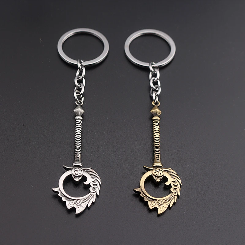 

League of Legends Weapon Keychain Chaveiro Nami Wand Keychain LoL the Tidecaller Key Chain Accessories