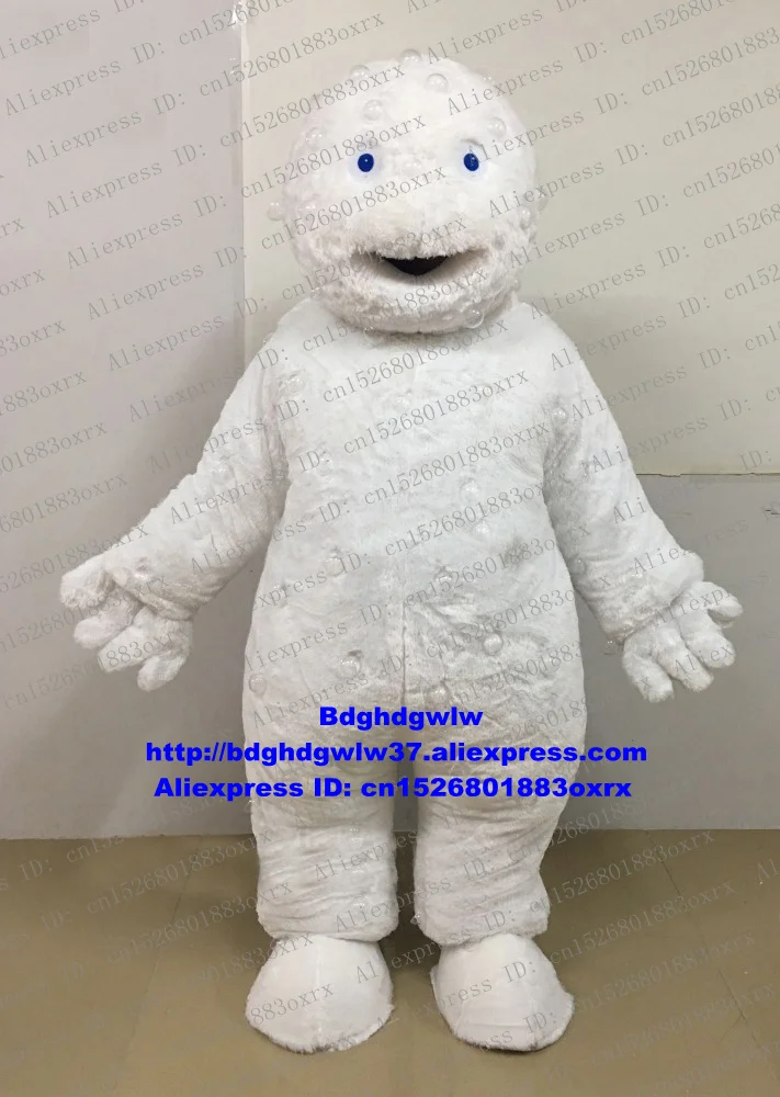 Белый Bubbleman пузырьковый человек Снежный Монстр Снежный зверь Yeti Iceman ледяной костюм талисмана(мужчина) взрослый настоящий игровой может носить носимый zx2204
