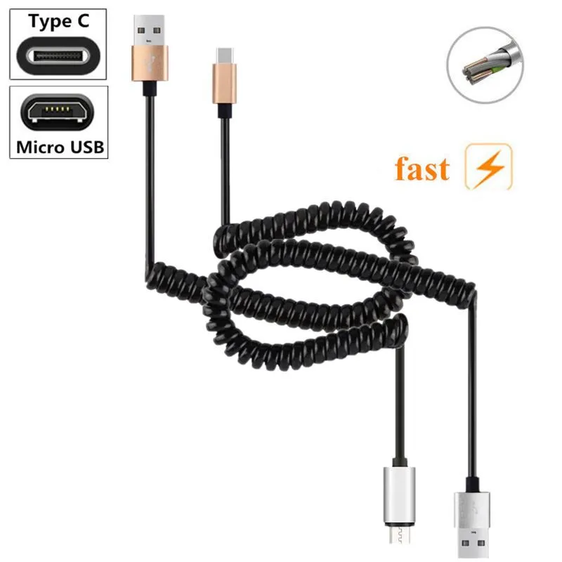 5V 2A Micro usb C Fast charger cable for iphone xiaomi samsung huawei p smart Y9 2019 2018 Honor 8c 8x 9 10 lite charging | Мобильные