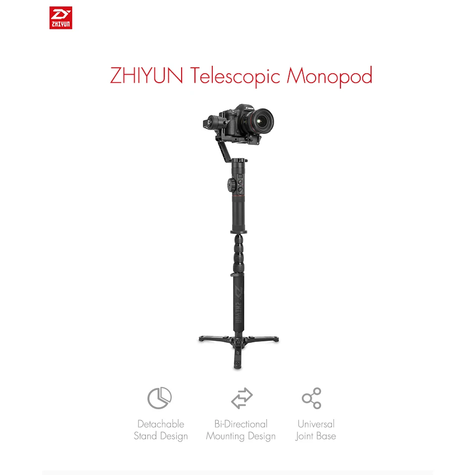 

Zhiyun Telescopic Monopod Table Tripod Support for Zhiyun Crane 2 Handheld Gimbal Stabilizer with 1/4" Mounting Screw