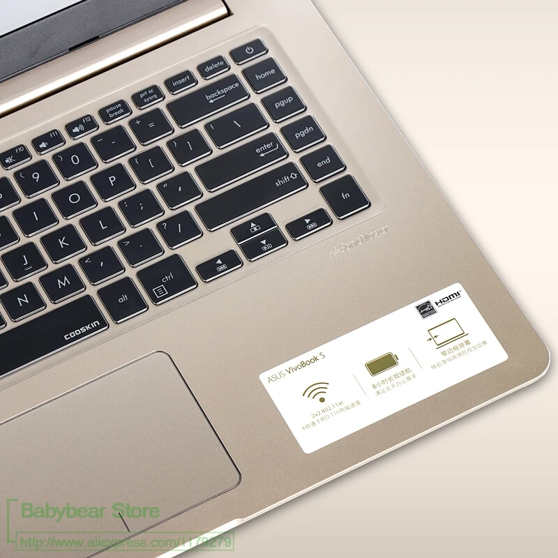 15 6 дюймовый защитный чехол для клавиатуры Asus vivobook S15 UX530 S5100U S5100UA U5100UQ K505B X510UA K505BP9420