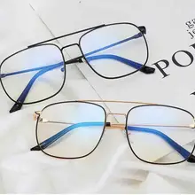 Agstum синий светильник УФ Блокировка компьютерные очки двойной мост анти-напряжение глаз авиационные защитные очки