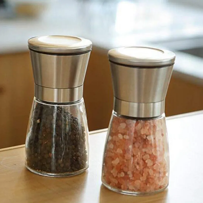 Kitchen Tools Pepper grinder Stainless steel ABS ceramic grinding core Kitchen tool salt and garlic pepper Kitchen accessories (10)