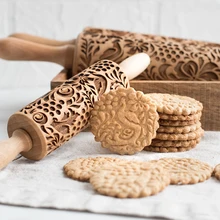 Nouvelle feuille de noël cerf en bois rouleau à pâtisserie gaufrage cuisson biscuits nouilles Biscuit Fondant gâteau pâte à motifs rouleau flocon de neige