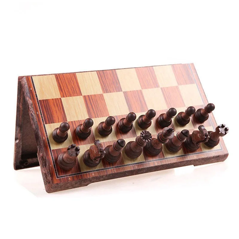 Новые деревянные шахматы из ДПК складная доска международные магнитные шахматы изысканный шахматный пазл