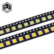 100 шт. 5050 светодиодный Белый светодиодный s Светодиоды высокой яркости Azul Luz 6500K SMD светильник СВЕТОДИОД SMD 5050 белый светильник диодо 18lm 4,9 16