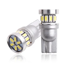 2 pces w5w led t10 lâmpadas led canbus 18smd 3014 para a posição de estacionamento do carro luzes interior mapa cúpula luzes 12v branco âmbar azul vermelho