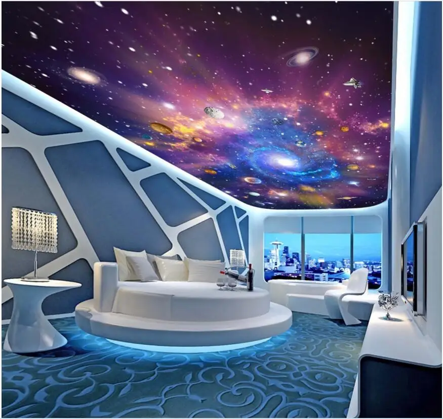 3d Ceiling Wallpaper Custom Photo Mural The Milky Way Galaxy Room