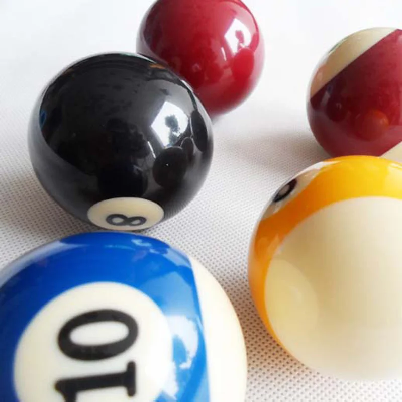 xmlivet 16pcs/lot 57.25mm Resin Billiard Cue Balls cheap 2 1/4 inch Complete Set of Balls Billiards accessories