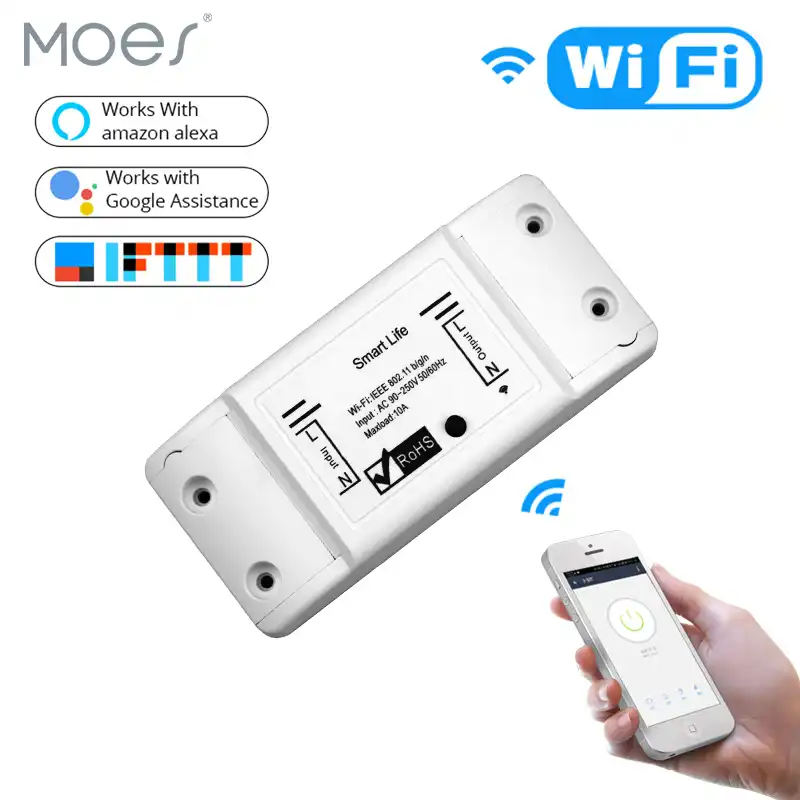 Tonbux AU FR EU UK Plug Smart Wifi Plug LED Light Display Google Home 
