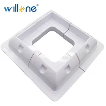 Willone 4pcs ABS Solar Panel Mounting Brackets with Cable Gland & Side Bracket