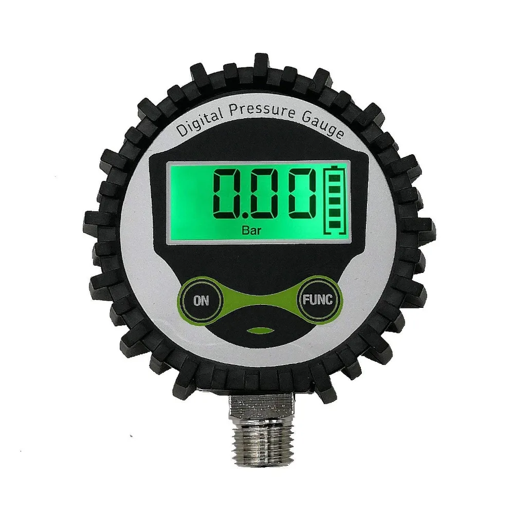 

Digital Low Pressure Gauge with 1/4'' NPT Bottom Connector and Rubber Protector , 0-60 psi, Accuracy 1%. Resolution 0.1psi
