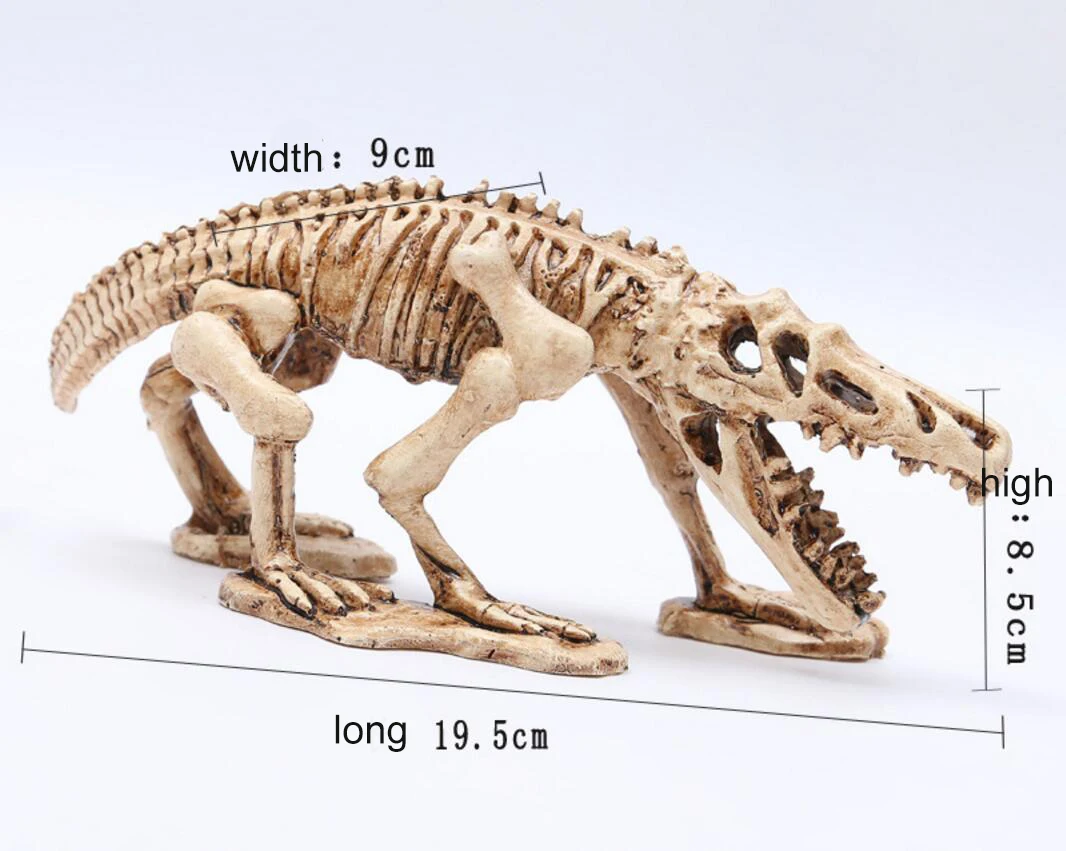 Мини Пейзаж аквариума украшения смолы скелет динозавра декоративные черепа камень аквариума украшения - Цвет: Белый
