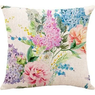 Square 45x45cm cozy couch cushion Home Decorative Pillow Quality Flamingo Parrot Pillow Lily Flowers Birds Cushion without core 