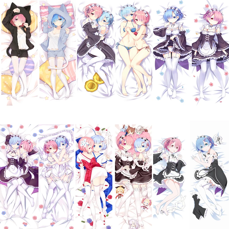2020 обновление Anim Re Zero kara Hajimeru Isekai Seikatsu Rem & Ram Подушка Dakimakura чехол для обнимающего