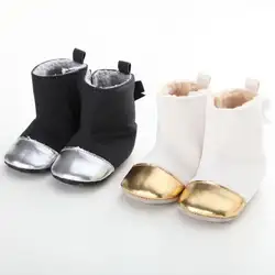 Для новорожденных мальчиков и девочек детские кроватки детской Babe красивый ретро обувь сапоги классические для отдыха из искусственной