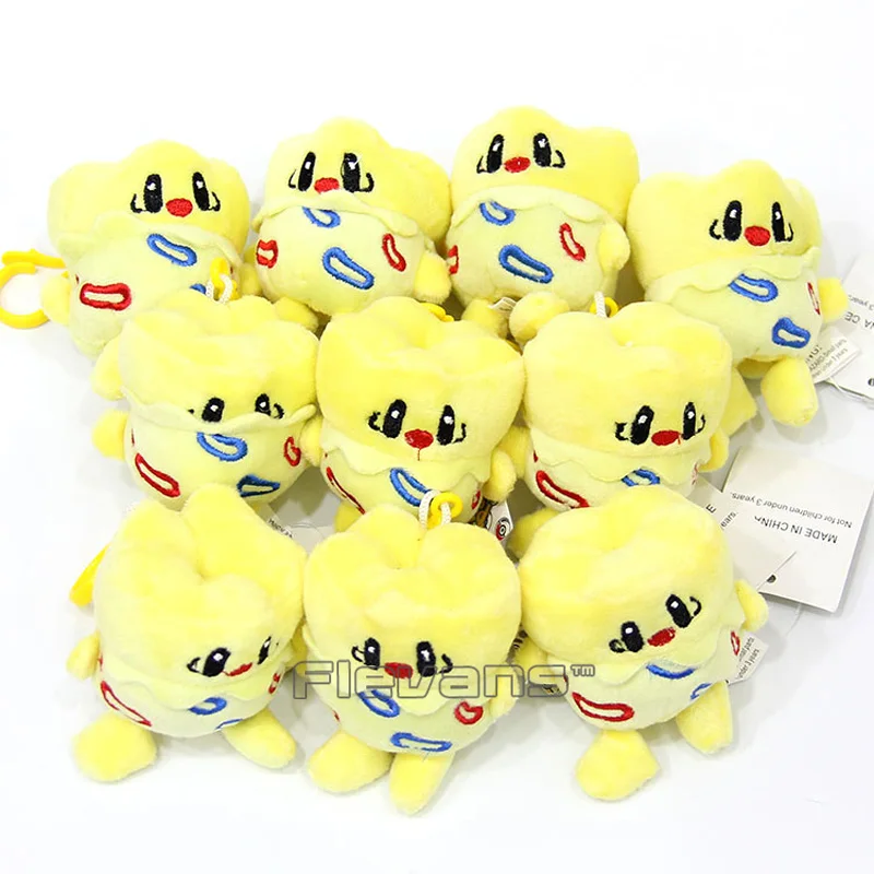 Small Mini Togepi Plush Toys Hobbies Dolls Soft Stuffed Animals Toys Pendants 10pcs/lot 6cm