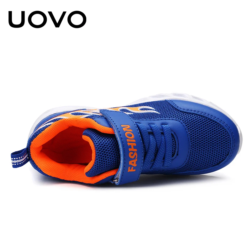 UOVO 2019 Kids Running Shoes For Boys Fashion Breathable Sport Sneakers Boys School Shoes Spring Big Children Shoes Size 30#-40#