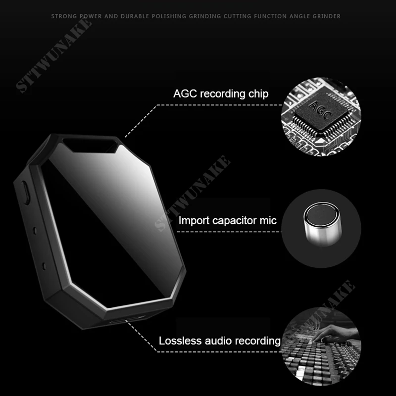 STTWUNAKE профессиональный аудио диктофон Цифровой HD диктофон мини скрытый denoise дальний HiFi MP3