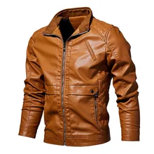 Men Leather Jacket Spring Autumn Fashion Motorcycle PU Leather Male Bomber Jackets Jaqueta De Couro Masculina Coats For Men