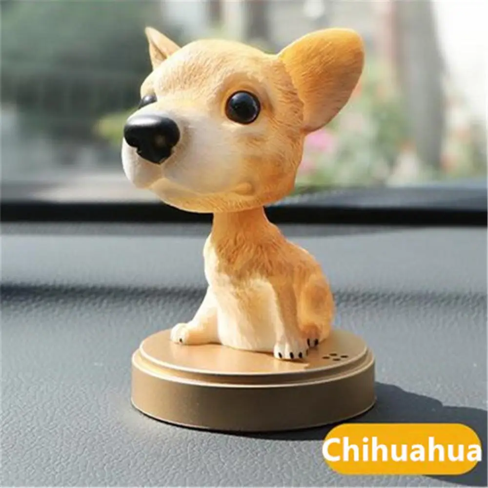 Car Ornament Nodding Dog Air Freshener Auto Perfume Decoration Bobblehead Dog Dash Toy Car Rocking Shaking Head Dog Air Purifier - Название цвета: Chihuahua