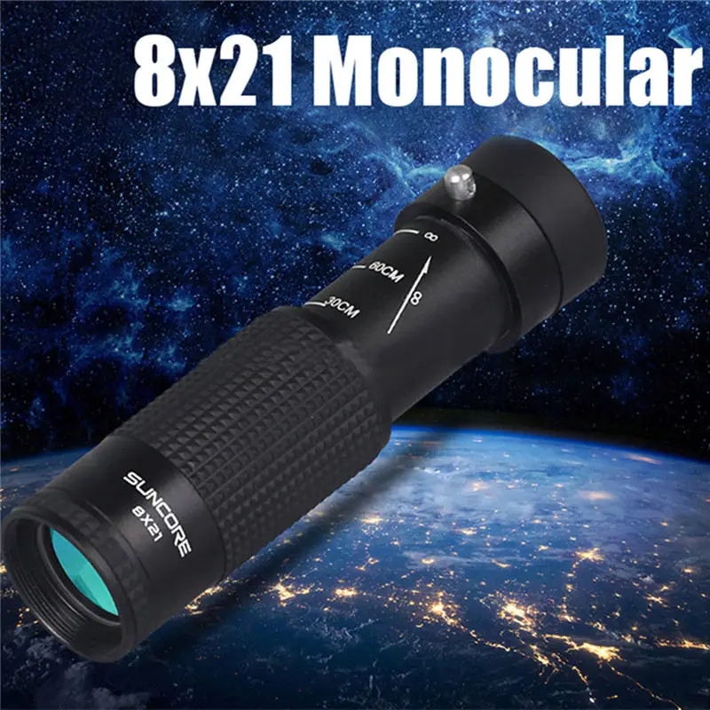 Suncore 8x21 Монокуляр BAK-4 призматический оптический Стекло объектив FMC многослойное покрытие Водонепроницаемый Day& Ночное Видение телескоп