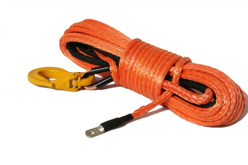 

Free Shipping 14MM x 30M Orange Synthetic Winch Line Cable Rope with Sheath and Hook (ATV UTV 4 x 4 OFF- ROAD)