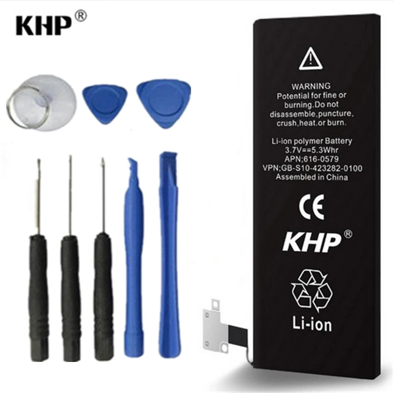 2016 100 Original Brand KHP Mobile Phone Battery Batteries For iphone 4S Real Capacity 1430mAh With