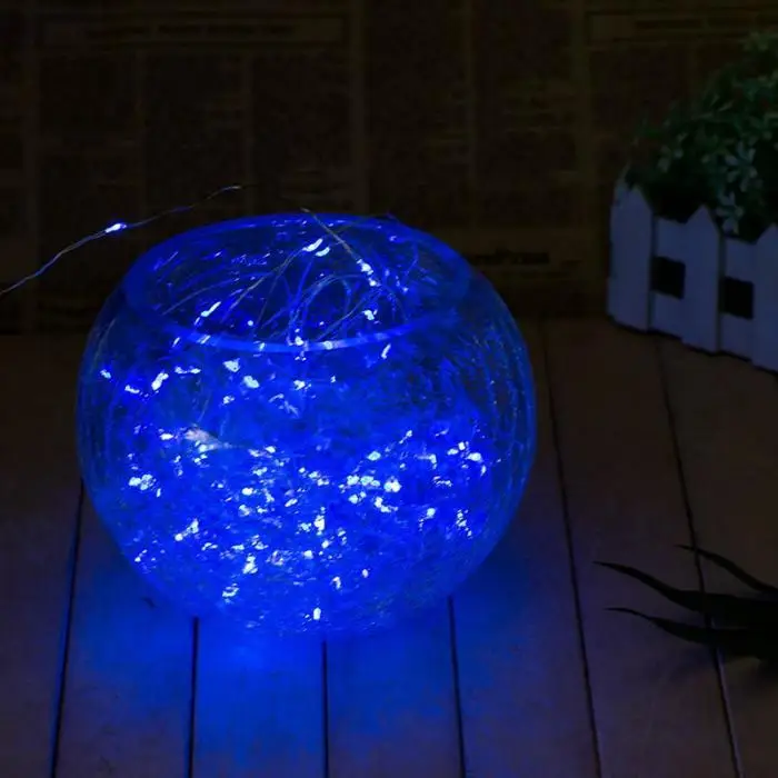 New Solar Power String Light 10M 100 Led Copper Wire String Fairy Light For Outdoor Living Decoration Garden NE