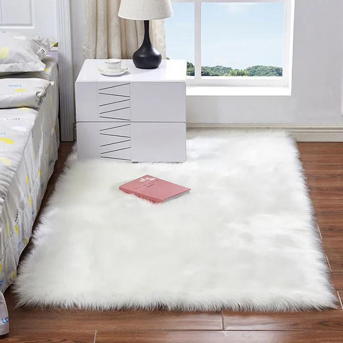 Австралийская искусственная шерсть кожаный коврик для дивана спальня длинное Одеяло Европейский полиакрилонитриловое одеяло домашний текстиль - Цвет: White