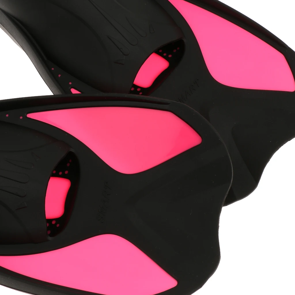 Unisex Adult Kids Full Foot Short Swimming Fins Scuba Diving Swim Training Flippers Snorkeling Water Sports Fin XXS/XS/S/M/L/XL