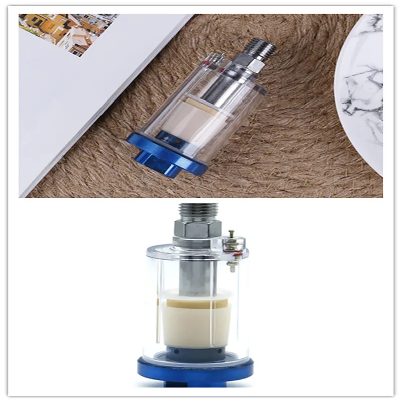 85 * 40mm 1/4'' Water Oil Separator Inline Air Hose Filter Moisture