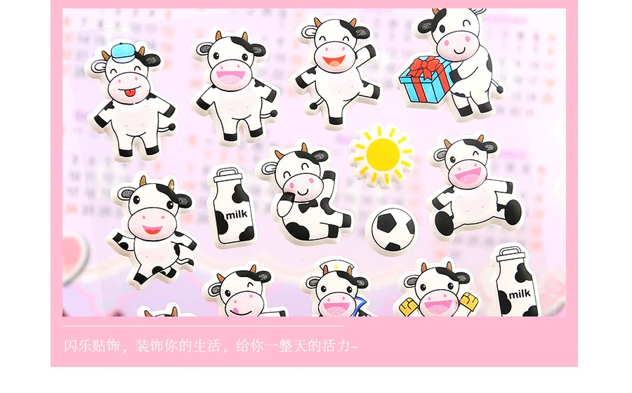 Adesivos de Papelaria Conjunto Lote Vacas Diário Planejador Decorativo Móvel Adesivos Scrapbooking Faça Você Mesmo Artesanato 20 - 1 11 Material escolar e de escritório
